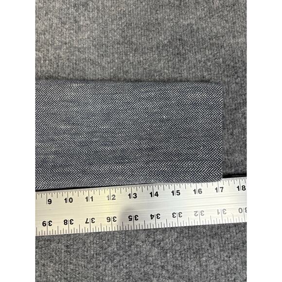 J. Crew Dalton Blazer Italian Linen Navy White Herring Bone Brass buttons Sz 2 - Picture 14 of 14